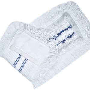 Wischmopbezug weiß mit blauen streifen aus Baumwolle-Polyester-Mischgewebe für Gewerbe